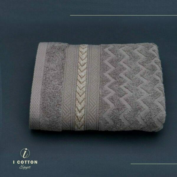 Ash Grey,رمادي ترابي,Face Towel,90*50,Zigzag Pattern,100% Cotton