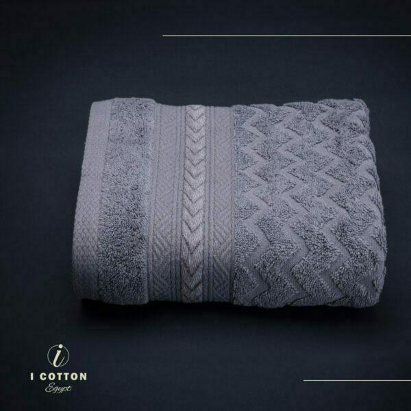 Steel Grey, فولاذي,Face Towel,90*50,Zigzag Pattern,100% Cotton